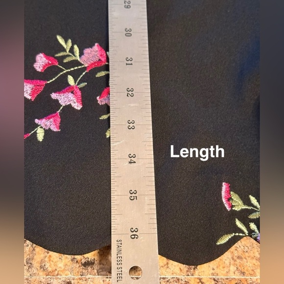 NWT Jones Studio Dressbarn Women's Sz 2 Black Floral Casual Embroidered Dress - Picture 12 of 14